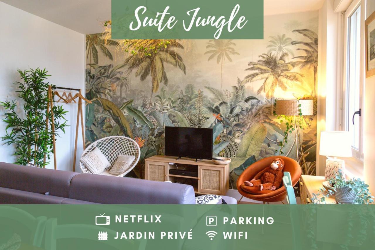Suite Jungle - Jardin, Netflix Et Parking - Le Manoir Aux Pommes Orbec Exterior photo